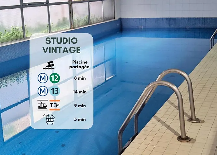 Esprit Vintage Avec Piscine, Proche Du Métro Paris